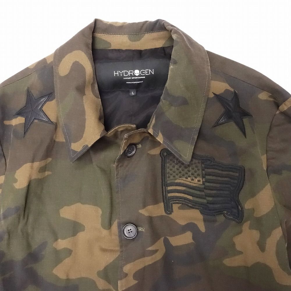 HYDROGEN ハイドロゲン 迷彩柄 カモフラージュ柄 ステンカラーコート