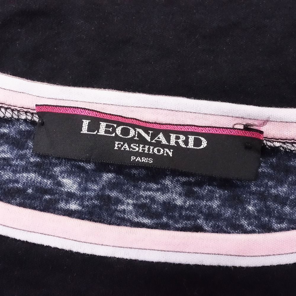 LEONARD レオナール フラワー 花柄 プリント カットソー Tシャツ 半袖