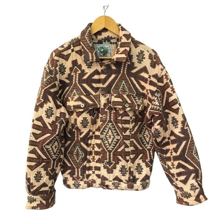 KOMODO コモド ジャケット メンズ コットン ネイティブ カバーオール 厚手シャツ ハンドメイド ベージュ ブラウン Mサイズ T 1