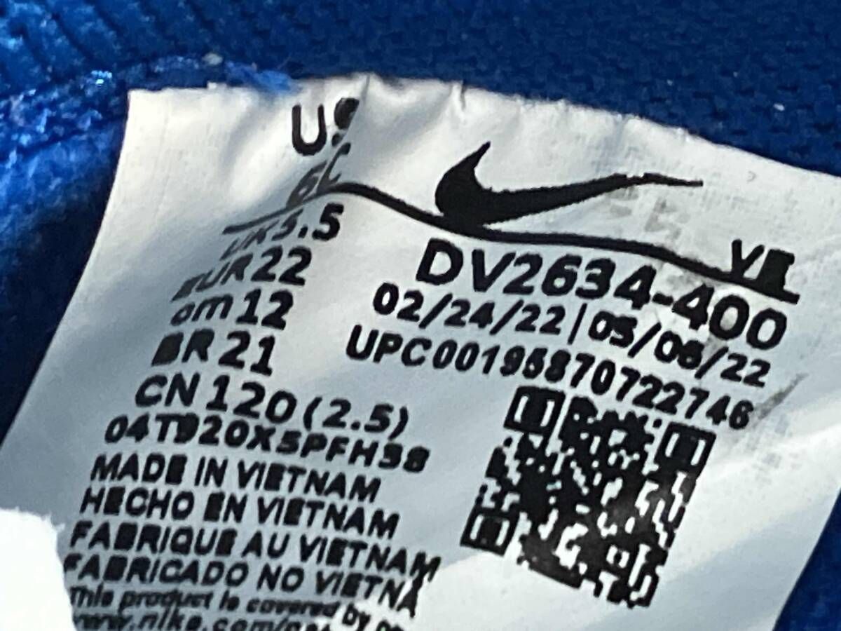 NIKE ナイキ TD Dunk Low Retro QS/DV2634-400 スニーカー 12cm ブルー