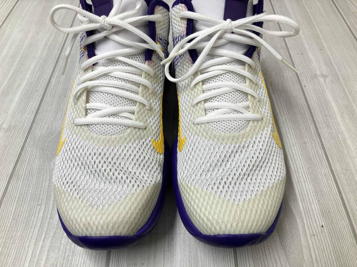 NIKE ナイキ BV7427-100 LEBRON WITNESS 4 スニーカー サイズ27.5cm ホワイト × パープル