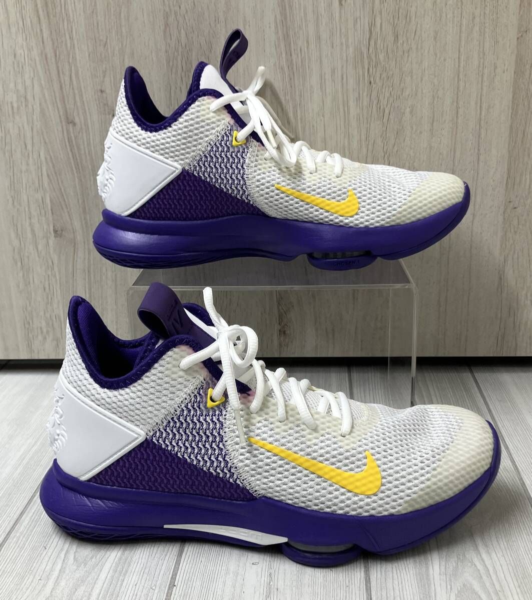 NIKE ナイキ BV7427-100 LEBRON WITNESS 4 スニーカー サイズ27.5cm ホワイト × パープル