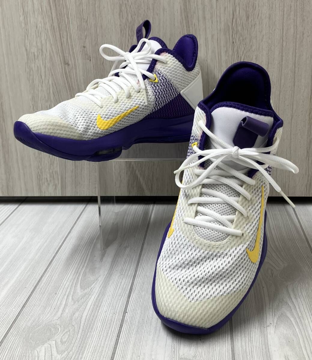 NIKE ナイキ BV7427-100 LEBRON WITNESS 4 スニーカー サイズ27.5cm ホワイト × パープル