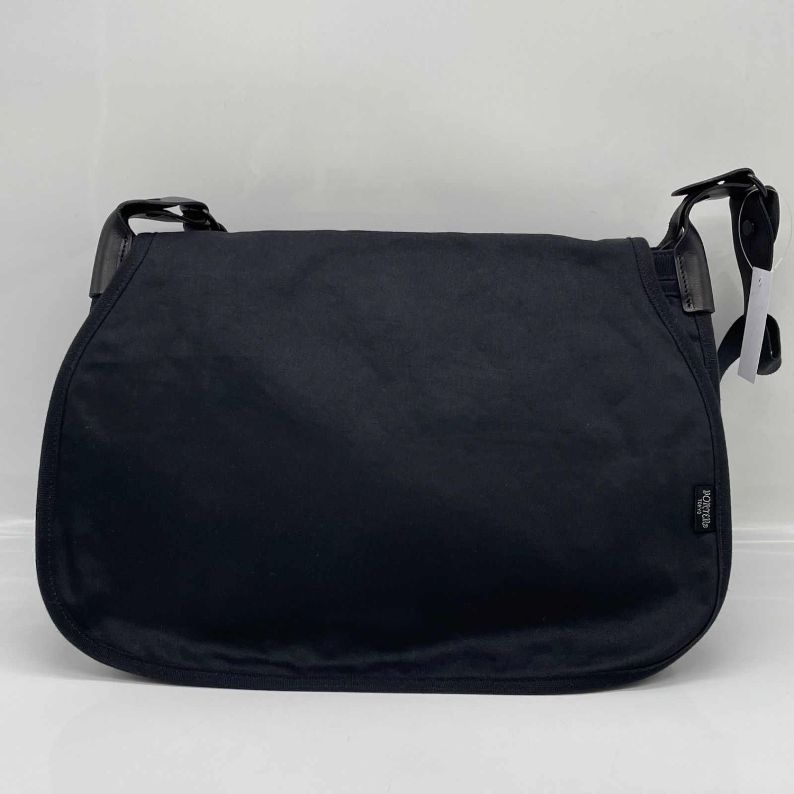 BN 6876 PORTER ポーター HANDED GAME BAG ショルダーバッグ メッセンジャーバッグ コットンバッグサテン 牛革 ブラック 178 01602