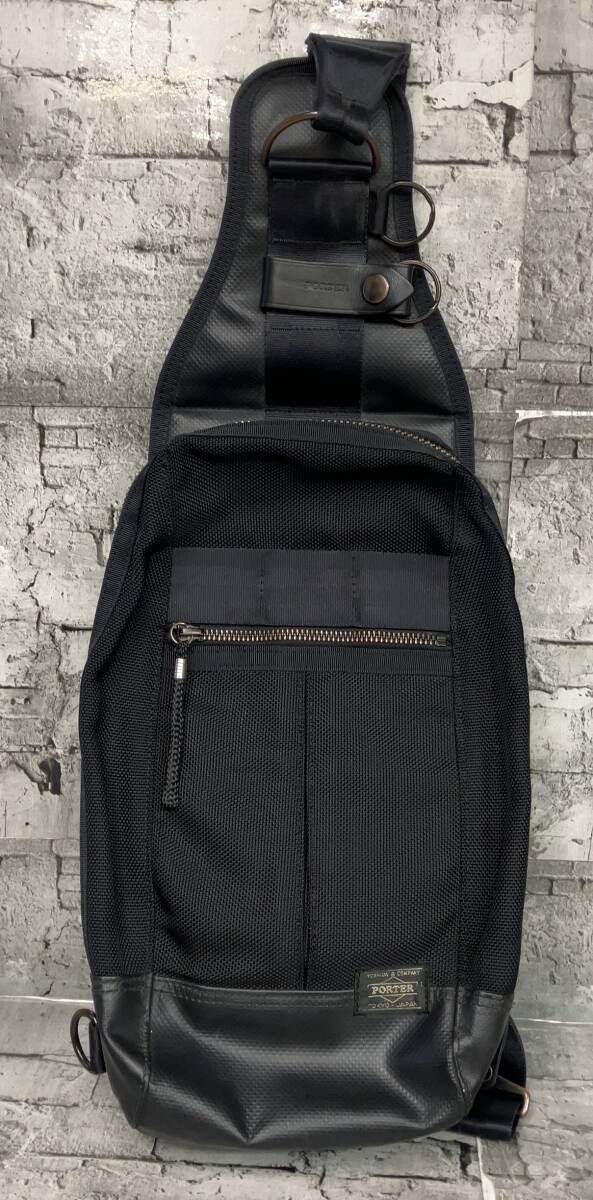 PORTER ポーター HEAT スリング ショルダーバッグ ブラック