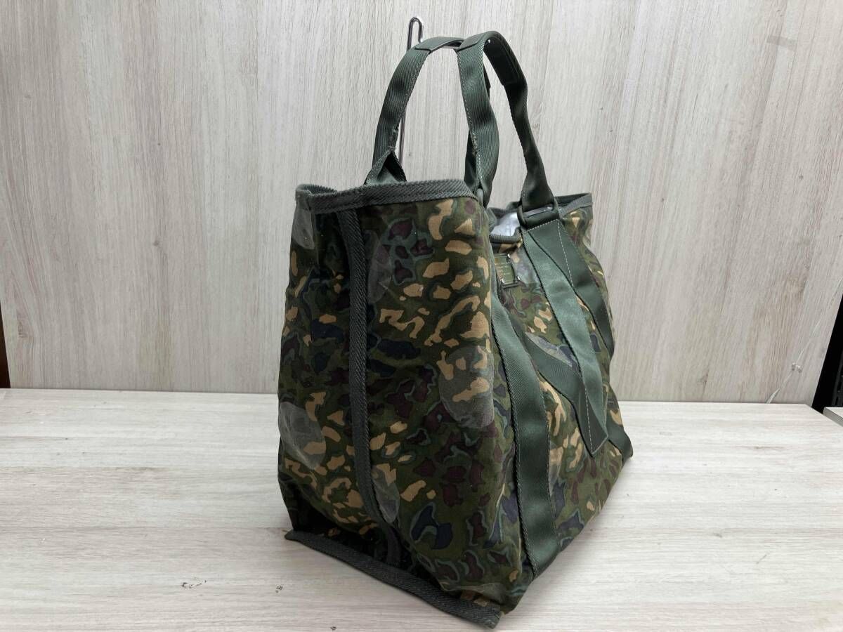 MARC by JACOBS マークバイマークジェイコブス 迷彩柄ト-トバッグ モスグリーン 内側ベタつきあり