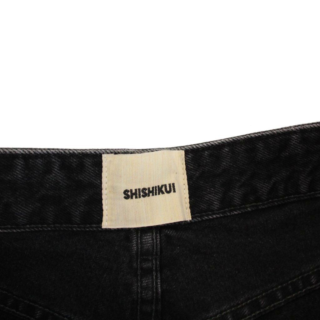 シシクイ SHISHIKUI Dad デニムパンツ ワイド ジーンズ 32 ブラック