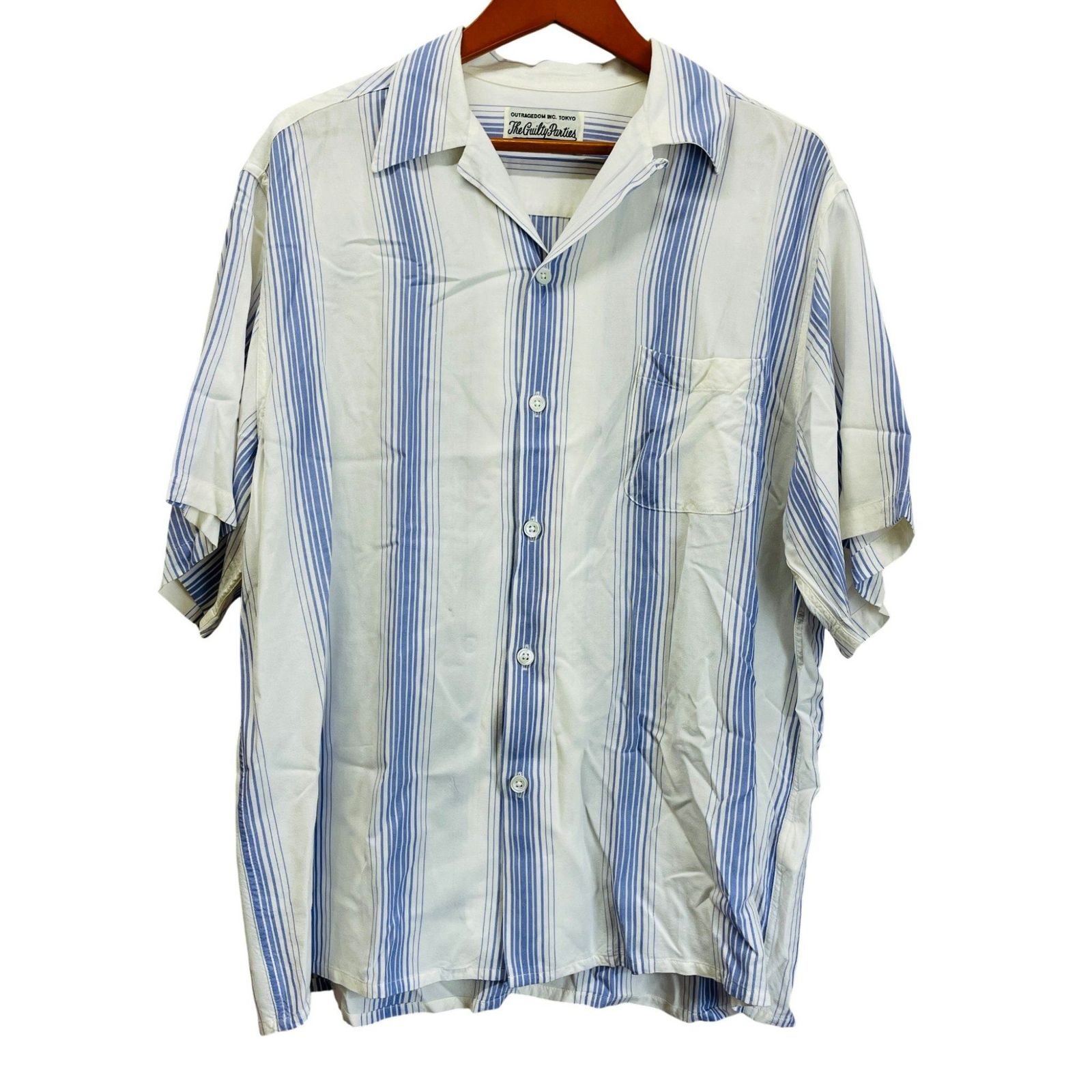 WACKO MARIA ワコマリア STRIPED OPEN 販売 COLLAR SHIRT ストライプ