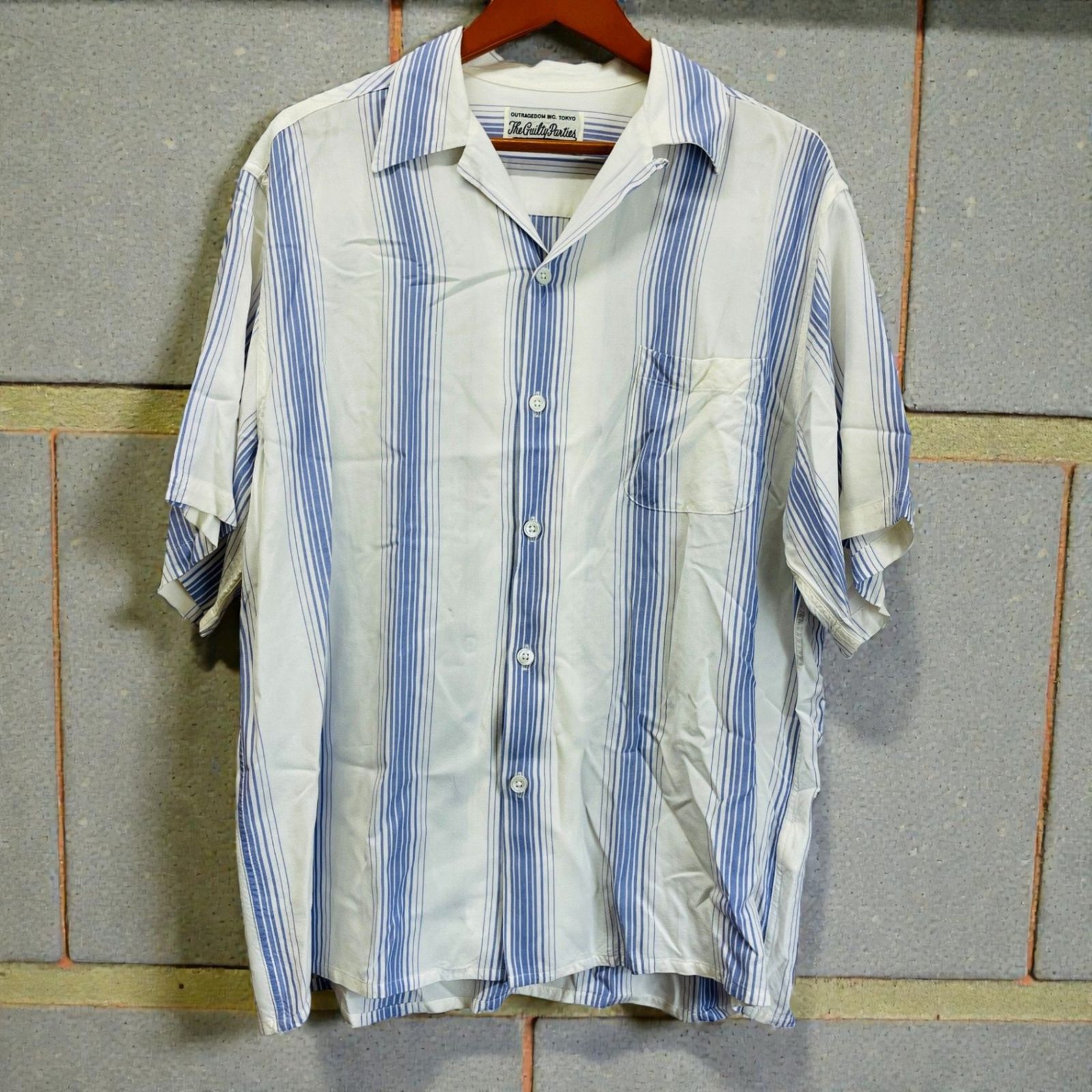 WACKO MARIA ワコマリア STRIPED OPEN COLLAR SHIRT ストライプ