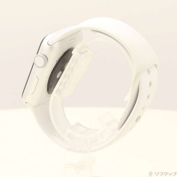 〔 品〕 Apple Watch Series 3 GPS 42 mm シルバーアルミニウムケース ホワイトスポーツバンド 247