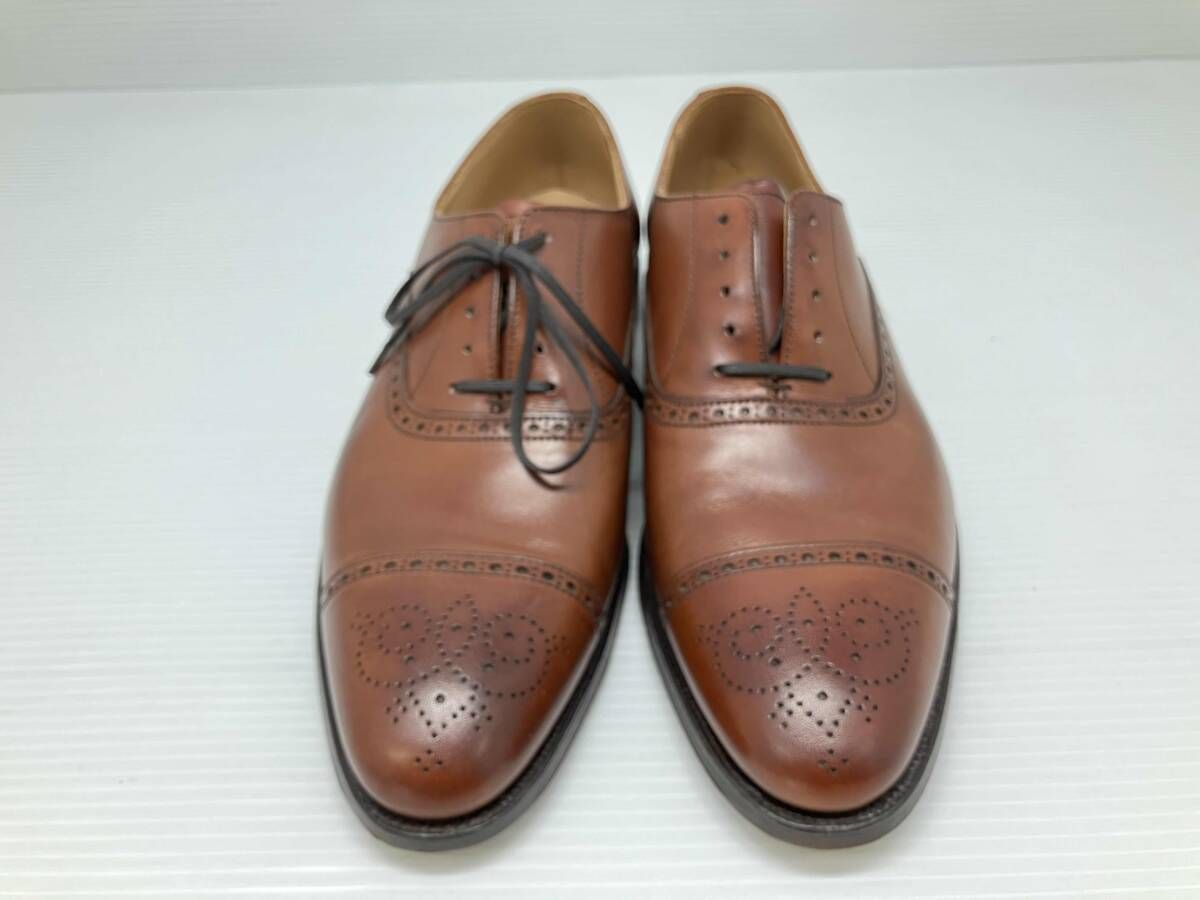 JONES クロケット ジョーンズ ストレートチップ メダリオン ドレスシュ ズ サイズ6 5 ブラウン 通年