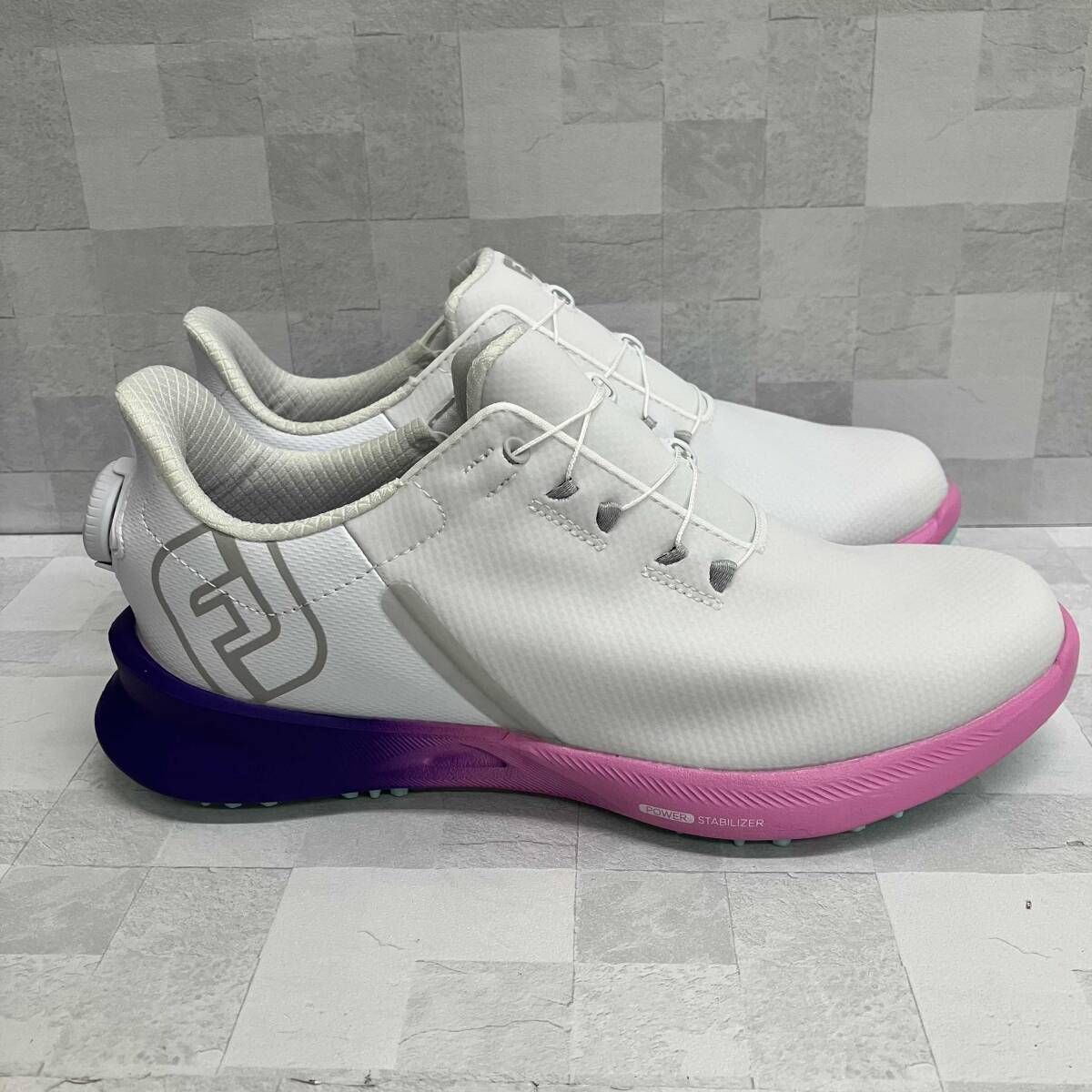 美品 FJ ゴルフシューズ BOA ホワイト/ピンク 美品 FJ ゴルフシューズ