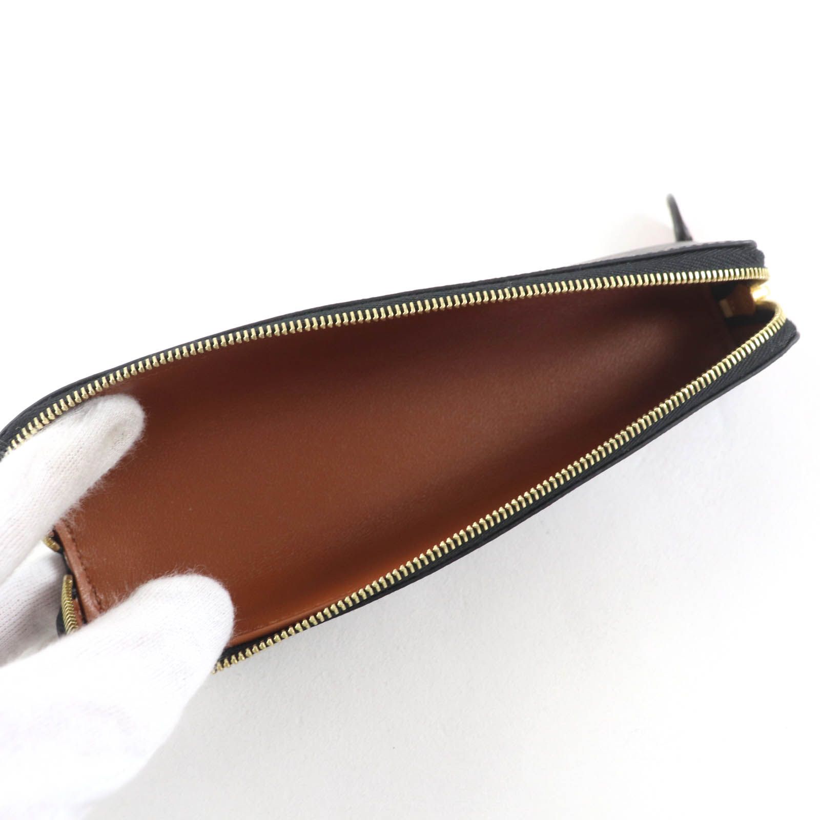 極美品☆CELINE セリーヌ トリオンフキャンバス レザー ペンケース