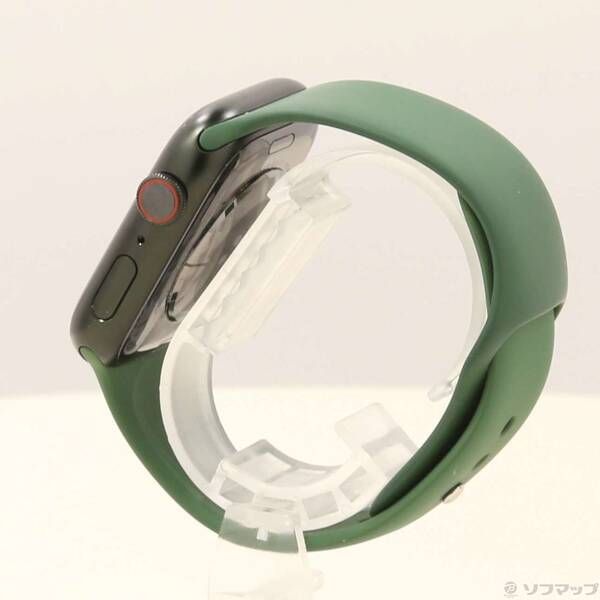 〔 品〕 Apple Watch Series 7 GPS Cellular 45 mm グリーンアルミニウムケース クローバースポーツバンド 269