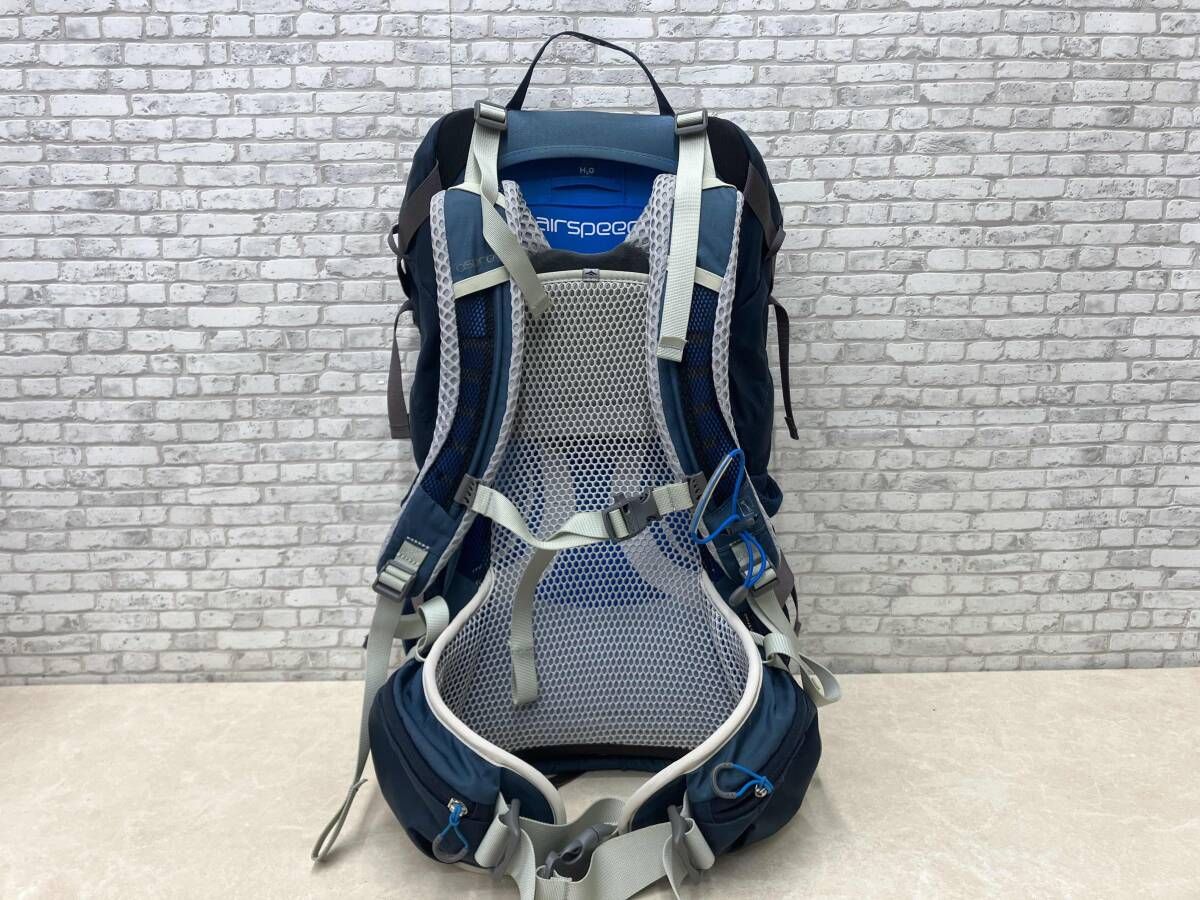 OSPREY オスプレー stratos 34 ストラトス34 レインカバー付 バックパック リュックサック ザック 登山 アウトドア ネイビー×ブルー