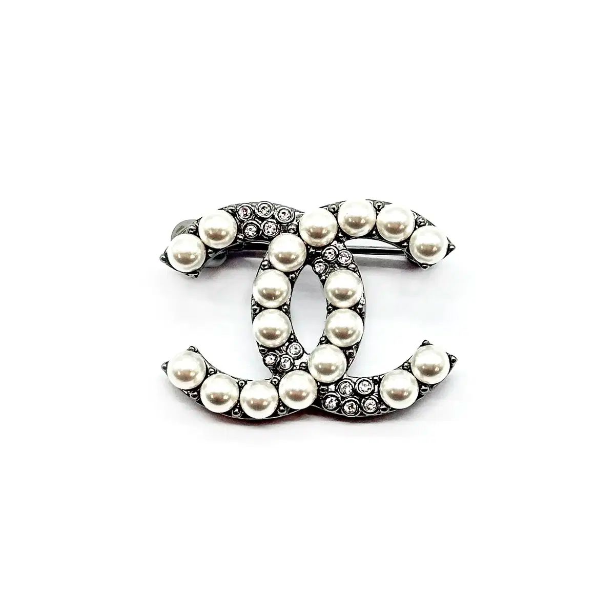 CHANEL シャネル AB 6410 CCロゴ パール クリスタル ブローチ