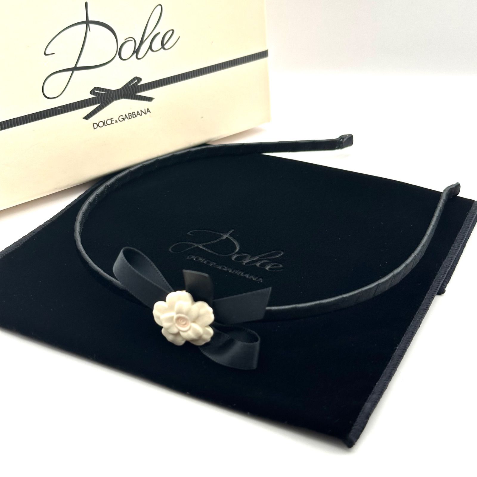美品】DOLCE＆GABBANA ドルチェ&ガッバーナ カチューシャ フラワー 花