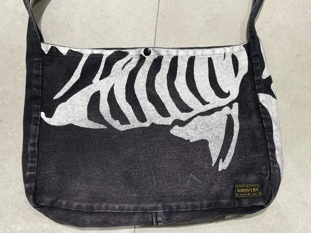 キャピタル 14単 デニム ボーン プリント ブック バッグ