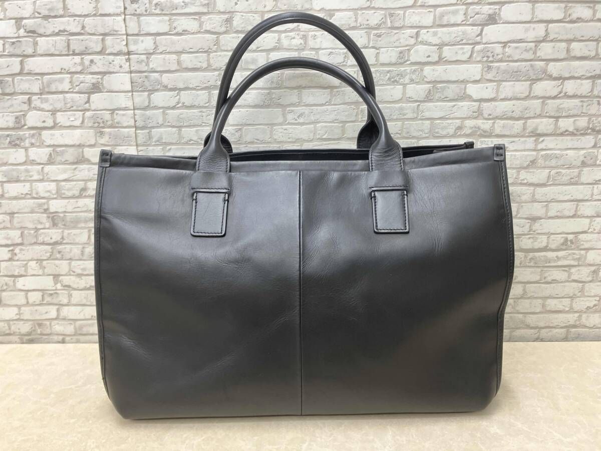 agnes b. VOYAGE アニエスベー ボヤージュ トカゲロゴ トートバッグ ビジネス 旅行 キャンバス×レザー ブラック