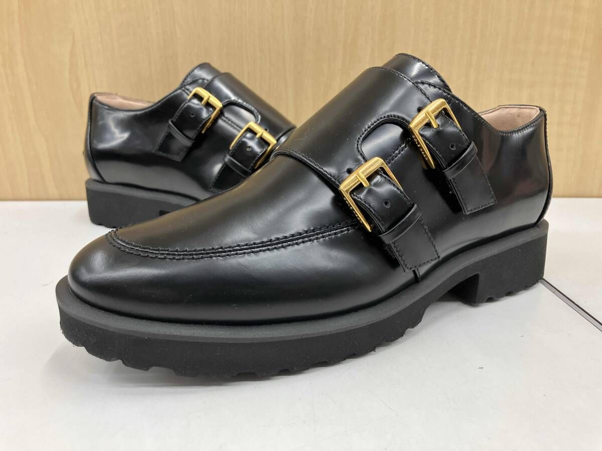 COLE HAAN コールハーン グリニッジ モンクストラップ ブラック ローファー ダブルモンク 23 cm W 29156 7 B