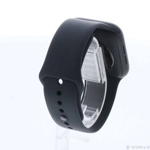 〔 品〕 Apple Watch SE 第3世代 GPS 44 mm ミッドナイトアルミニウムケース ミッドナイトスポーツバンド 377 音楽操作機能 Apple Watch本体 