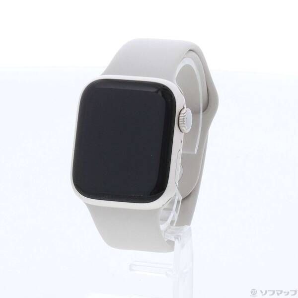 〔 品〕 Apple Watch Series 7 GPS 41 mm スターライトアルミニウムケース スターライトスポーツバンド 377