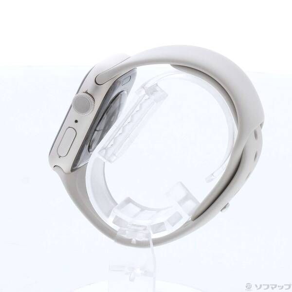 〔 品〕 Apple Watch Series 7 GPS 41 mm スターライトアルミニウムケース スターライトスポーツバンド 377