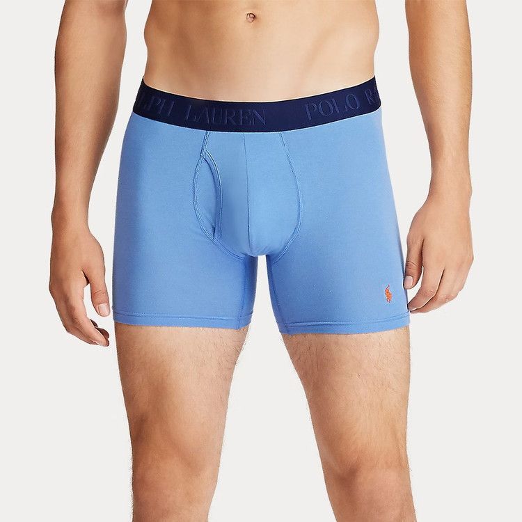 ポロラルフローレン 4 D FLEX COOLING COTTON MODAL ボクサーブリーフ 3 PK ブルーフラワー ラグビーロイヤル ホリデーサファイア