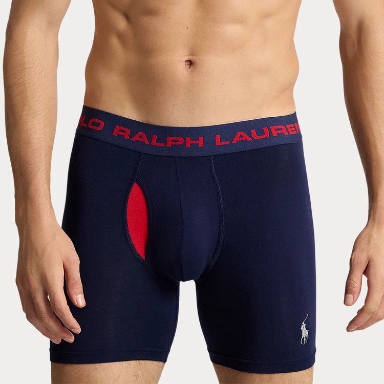 ポロラルフローレン PERFECT POUCH MODAL ボクサーブリーフ 3 PK クルーズネイビー ポロブラック RL 2000 レッド