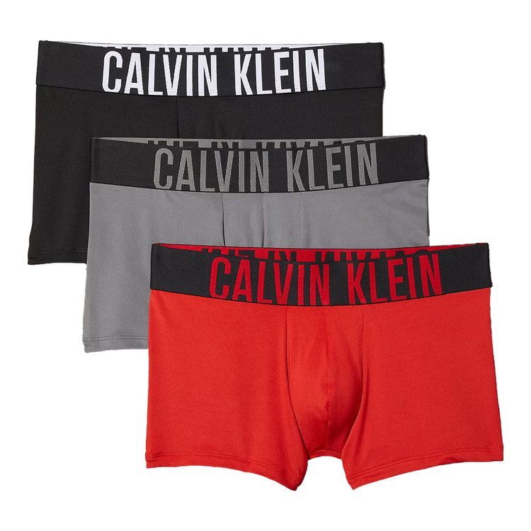 カルバンクライン INTENSE POWER MICRO ローライズボクサーパンツ 3 PK ブラック タービュランス バーミリオンブラウン
