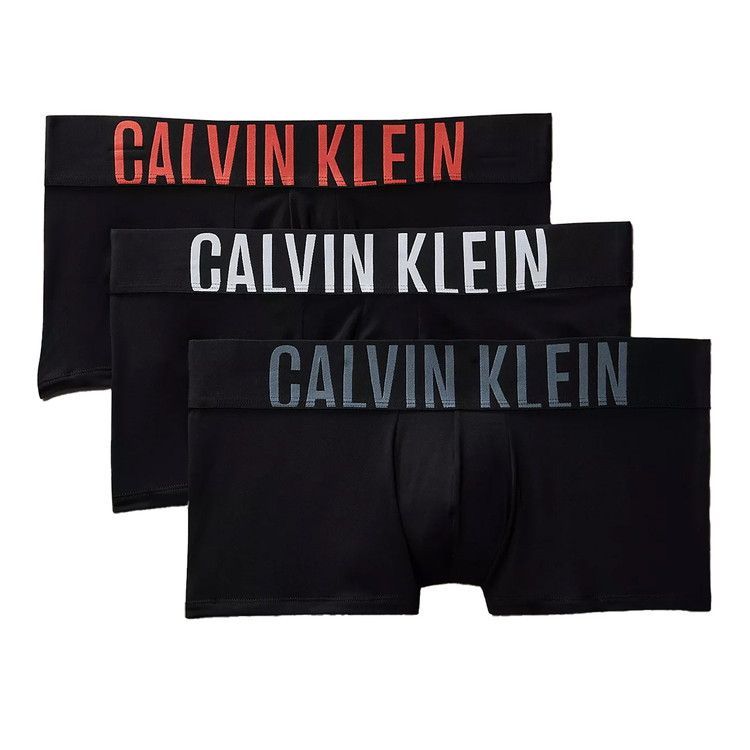 カルバンクライン INTENSE POWER MICRO ローライズボクサーパンツ 3 PK ブラック W タービュランス バーミリオンブラウン
