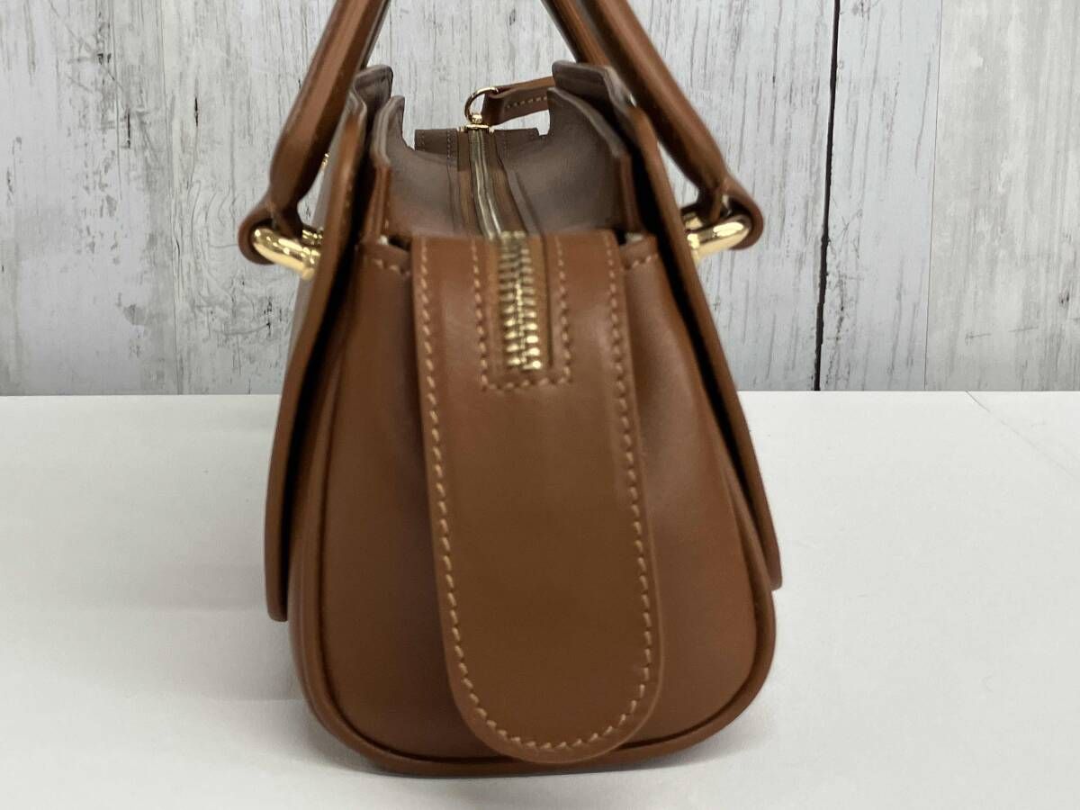 美品】aim MINI OLIVIA レザーハンドバッグ エイム 2WAY ショルダー 