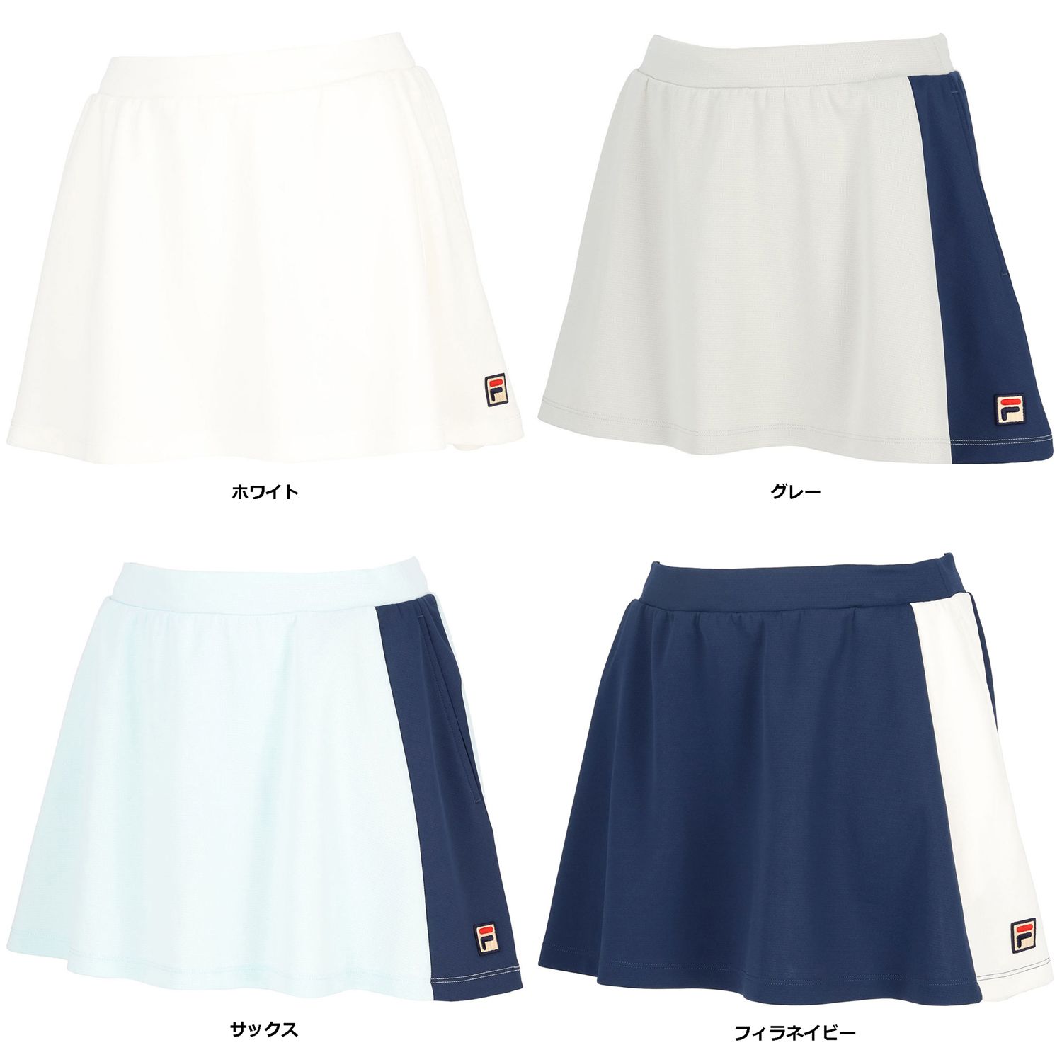 フィラ FILA テニス スコート VL2814 01 ホワイト