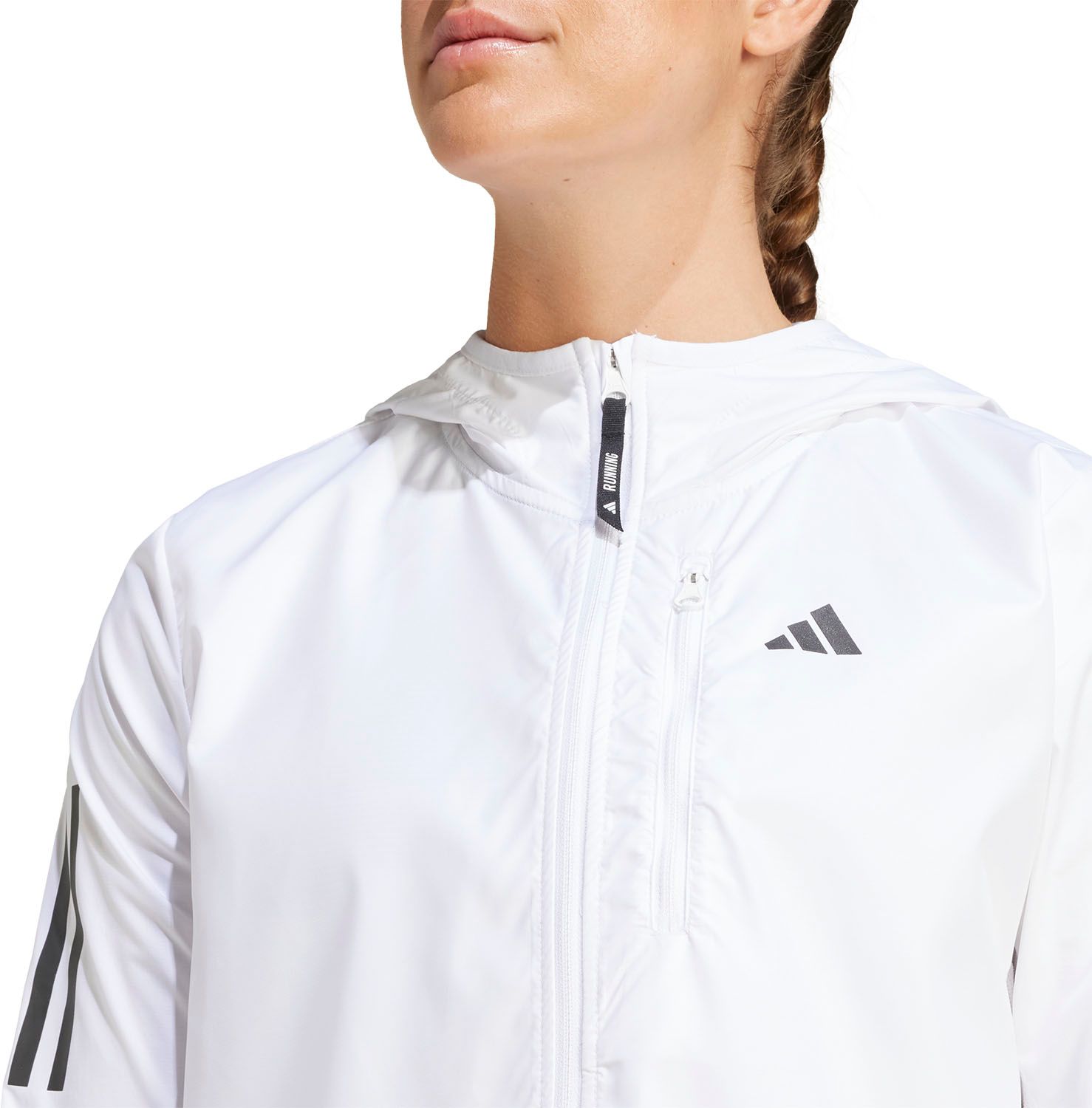 アディダス adidas オウン ザ ラン カラーブロック ジャケット  KVL32 JC9895 ホワイト/バイオレッ