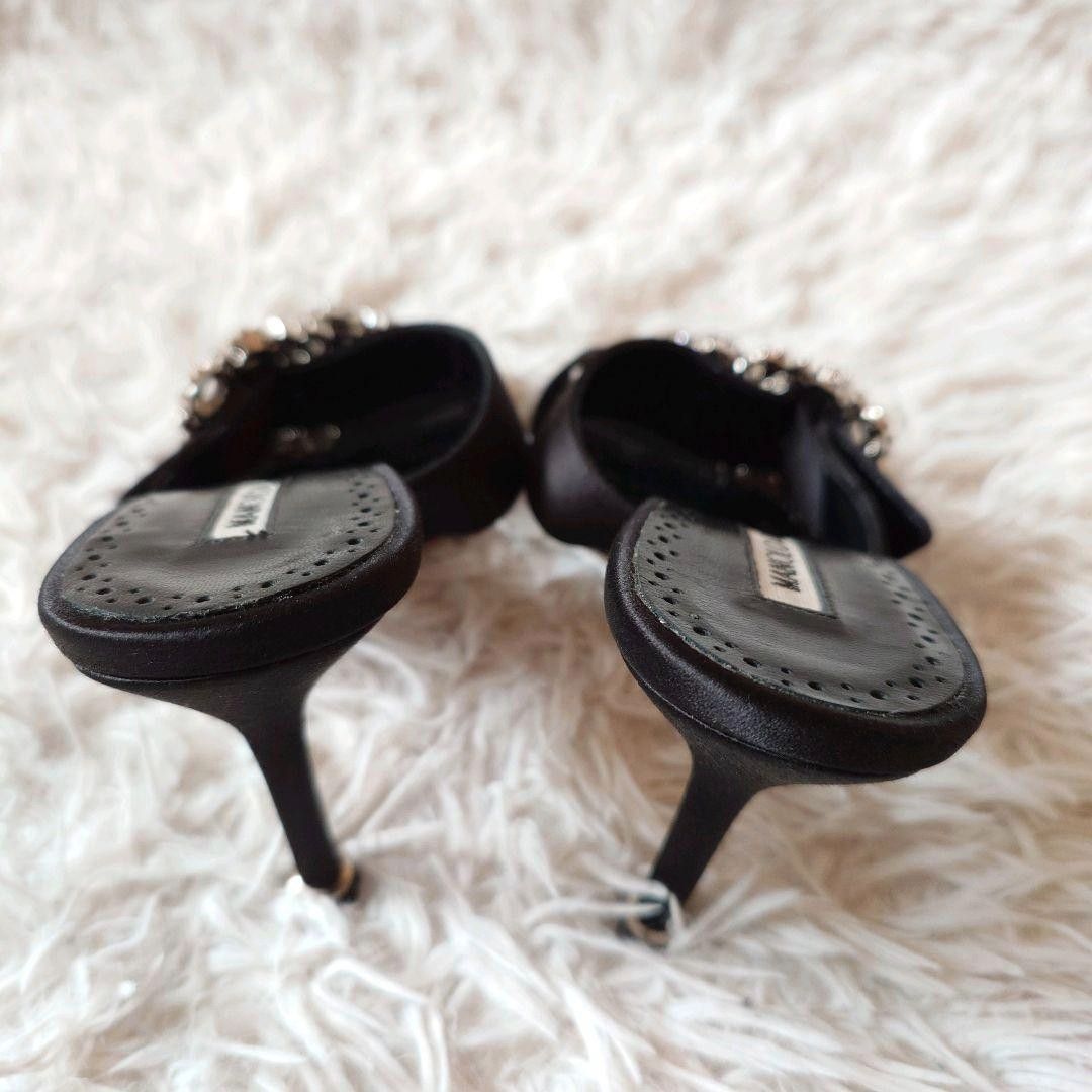 マノロブラニク ミュール ハイヒール パンプス サンダル ビジュー