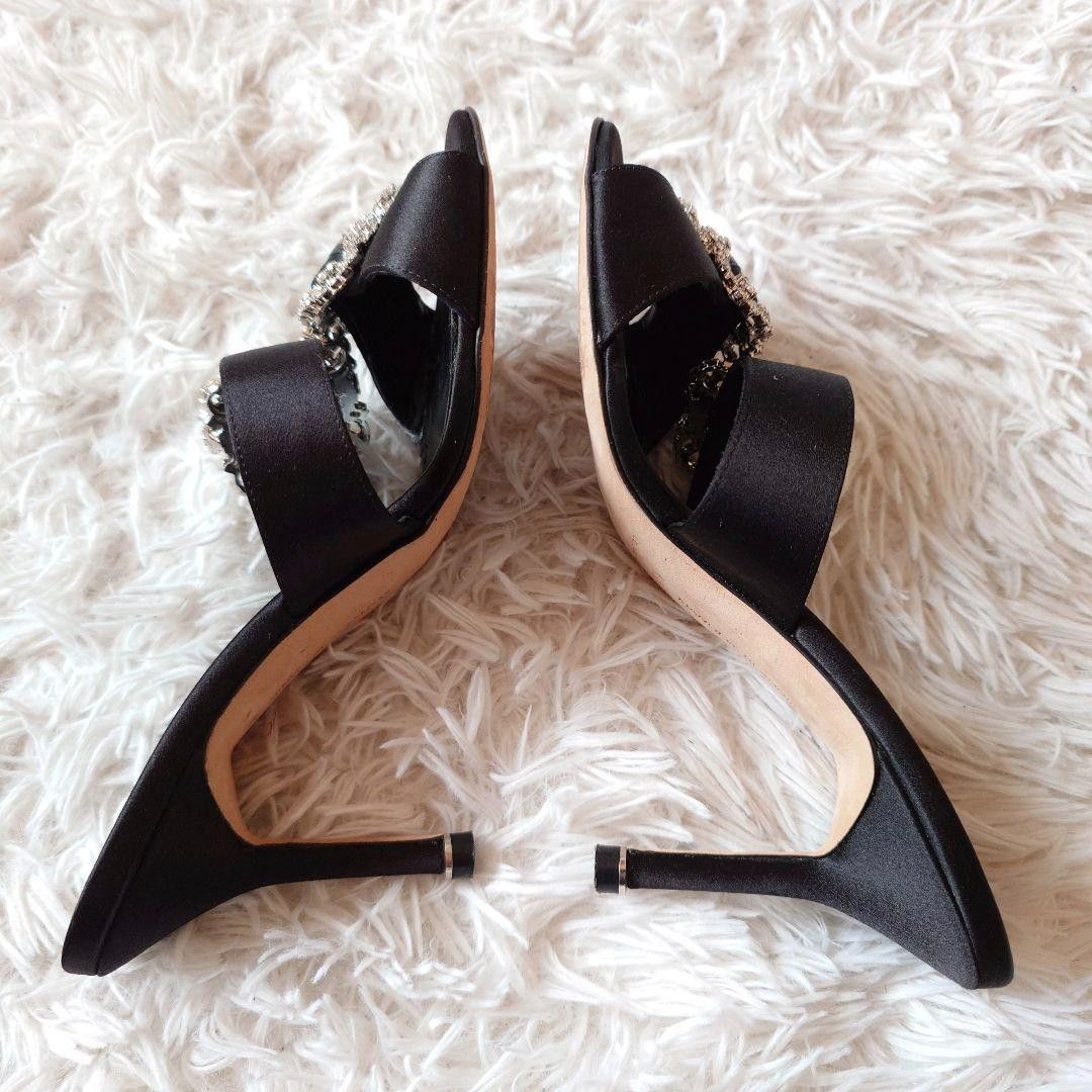 マノロブラニク ミュール ハイヒール パンプス サンダル ビジュー