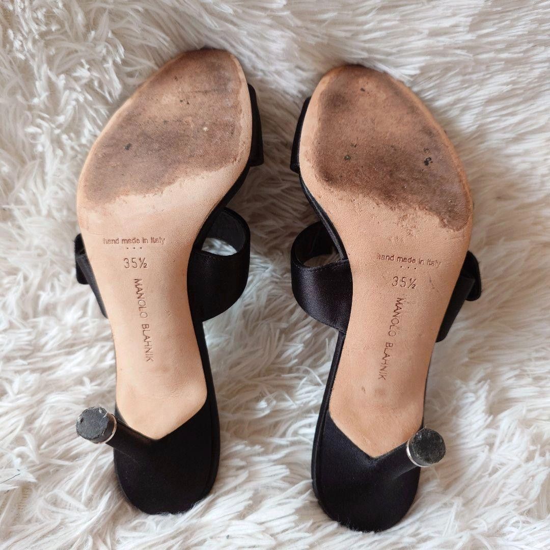 マノロブラニク ミュール ハイヒール パンプス サンダル ビジュー