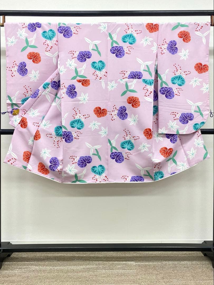  二尺袖 ポリエステル着物 袴用 MOP 497 振袖 着物