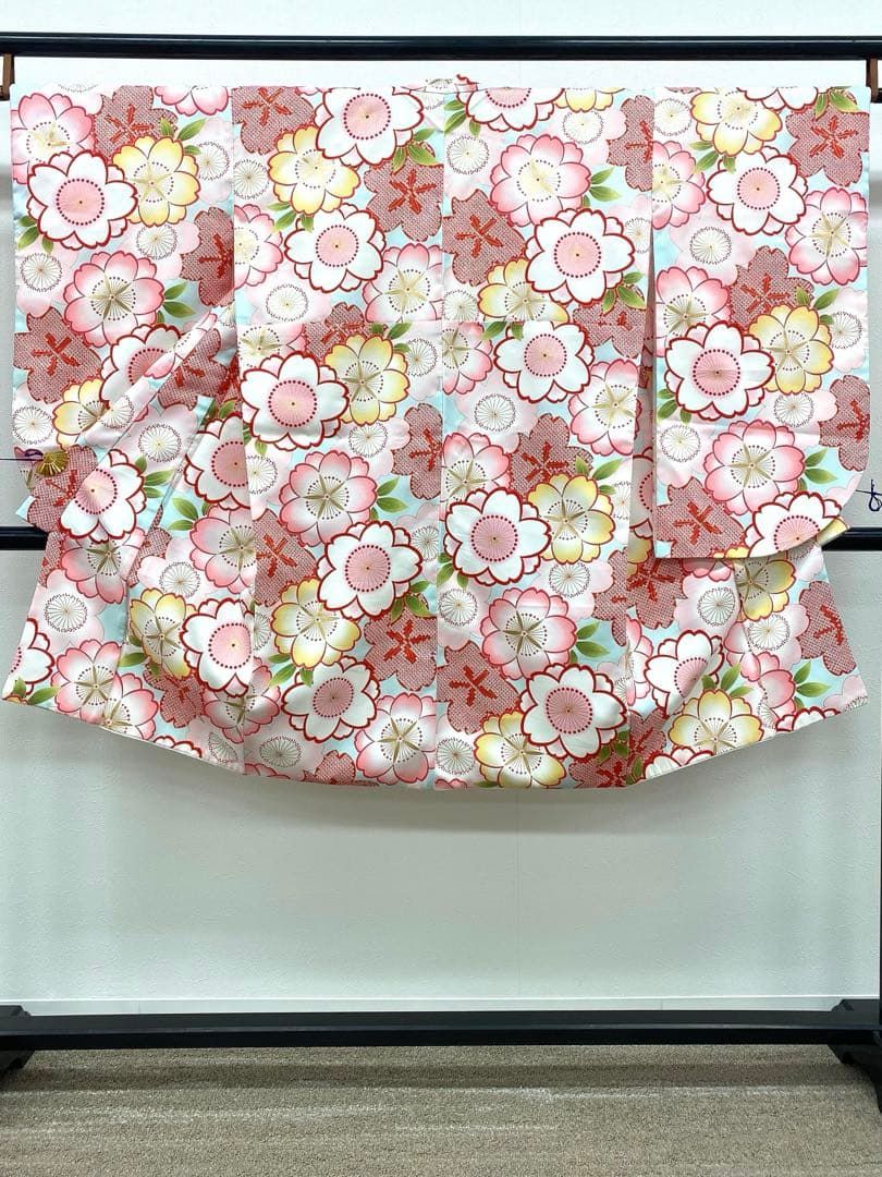 二尺袖 ポリエステル着物 金彩 桜 袴用 MOP501 - メルカリ