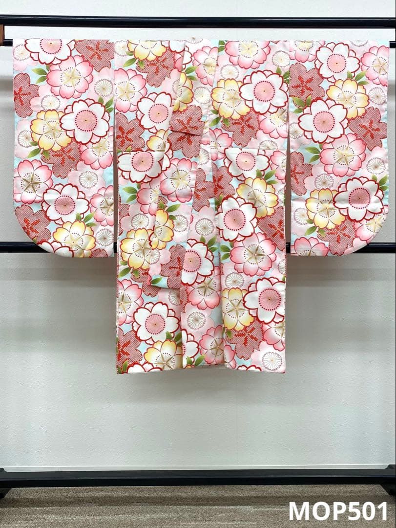 二尺袖 ポリエステル着物 金彩 桜 袴用 MOP501 - メルカリ