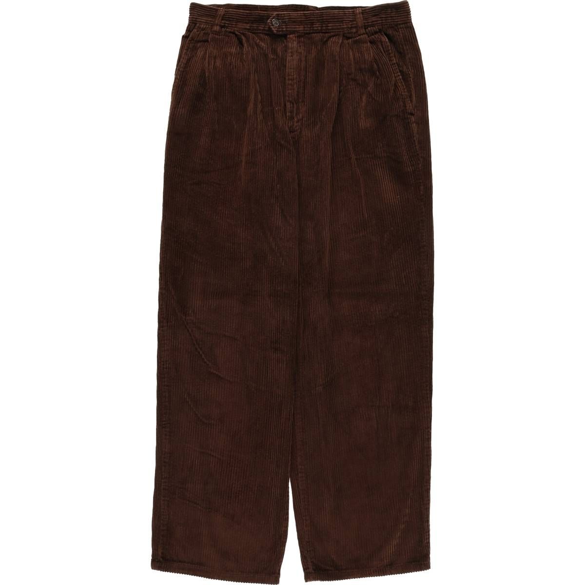 古着 エディーバウアー Eddie Bauer ツータック 太畝 コーデュロイパンツ メンズw 34相当|eaa 602304