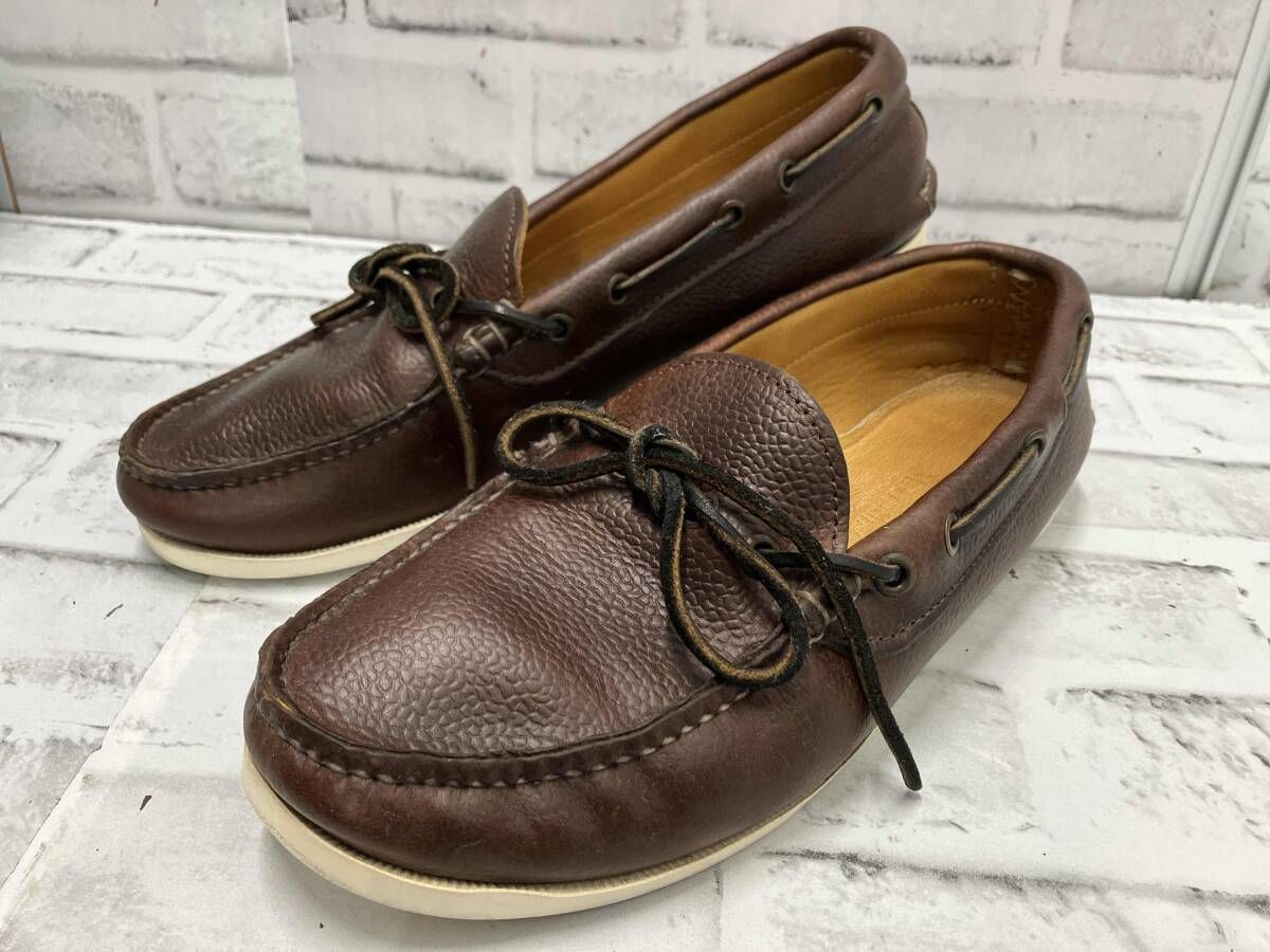 Qboddy Trail Moccasin|クオディートレイルモカシン|ドレスシューズ|デッキシューズ|ダークブラウン|シボ革|レザー|26 cm|US 8