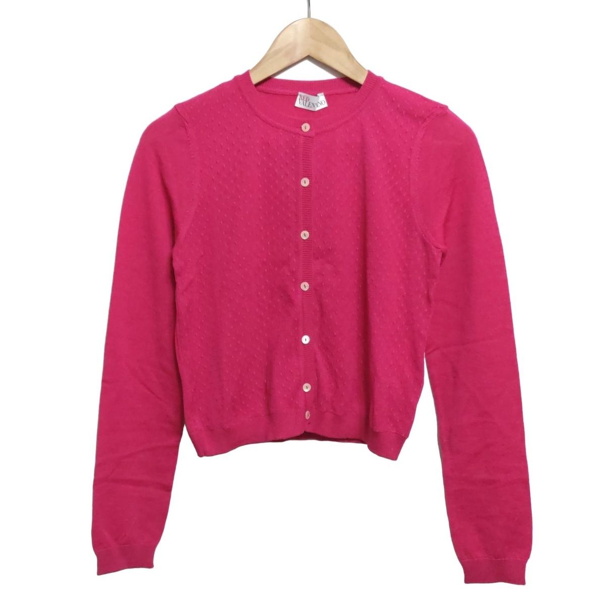 RED VALENTINO レッドバレンチノ カーディガン サイズM レディース ピンク 長袖