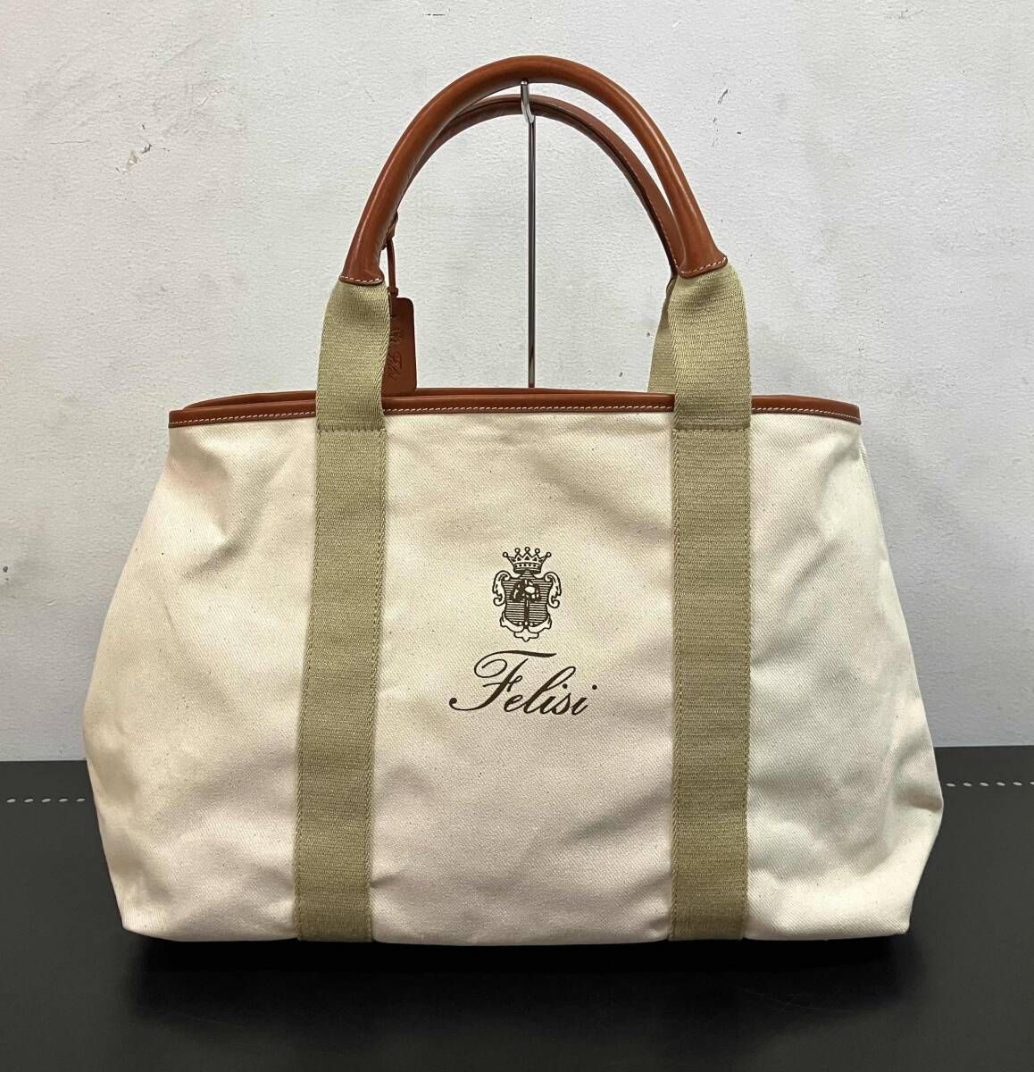Felisi フェリージ トートバッグ 17-72 ホワイトデニム ベージュ