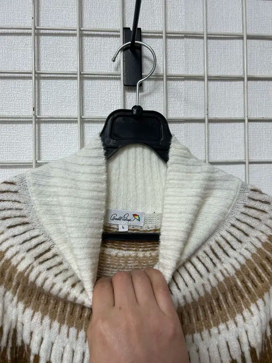 日本ヴィンテージ レディース ノルディック モックネック ニット プルオーバー L