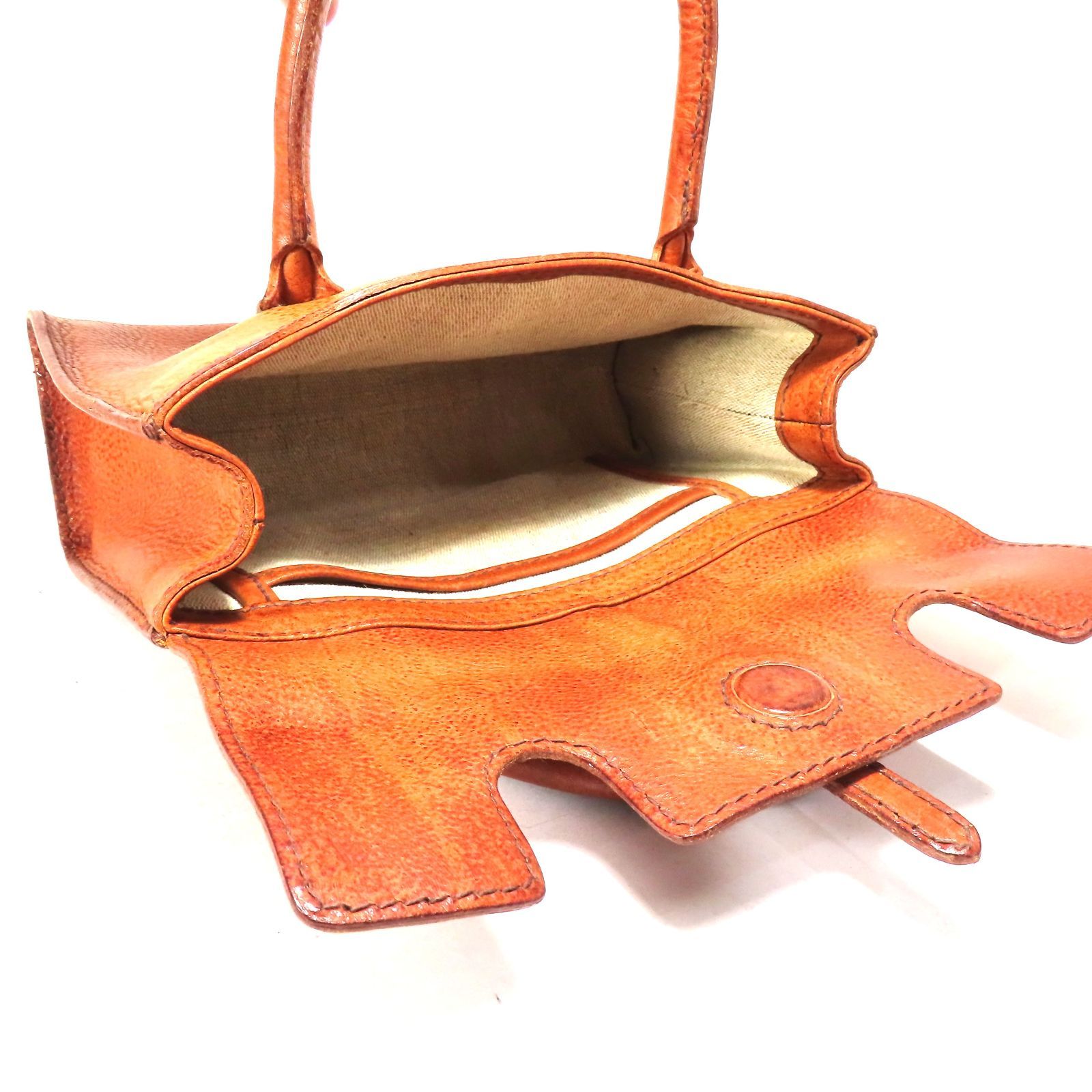 GENTEN ゲンテン ハンドバッグ ヌメ革 本革 縦×横×マチ＝14×22×7.5cm 