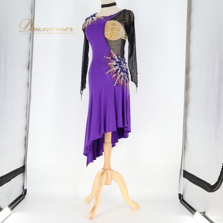 社交ダンス　紫フリンジラテンドレス 社交ダンス ラテンドレス 紫色 社交ダンス ラテンドレス 紫フリンジ