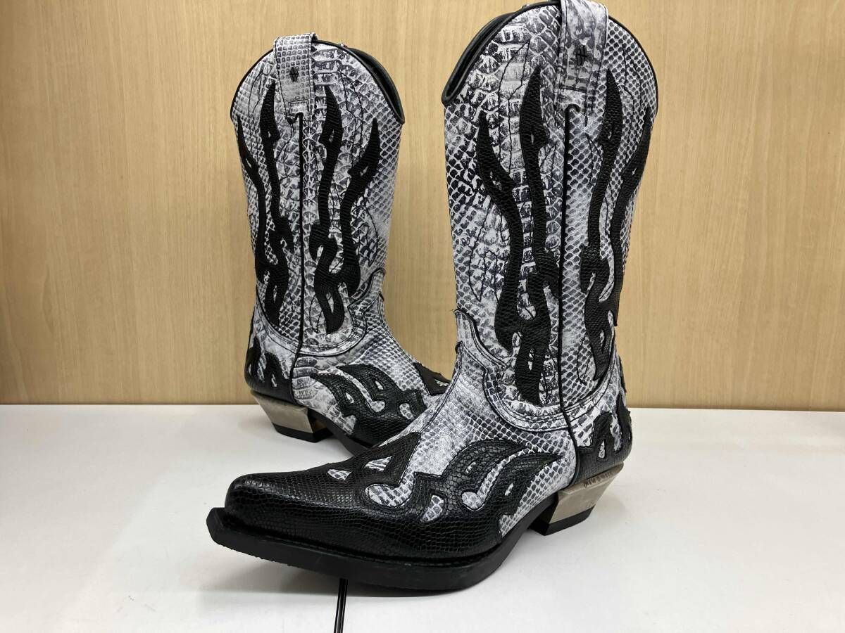 NEW ROCK ニューロック BOOT WEST ブーツウエスト シルバー ブラック