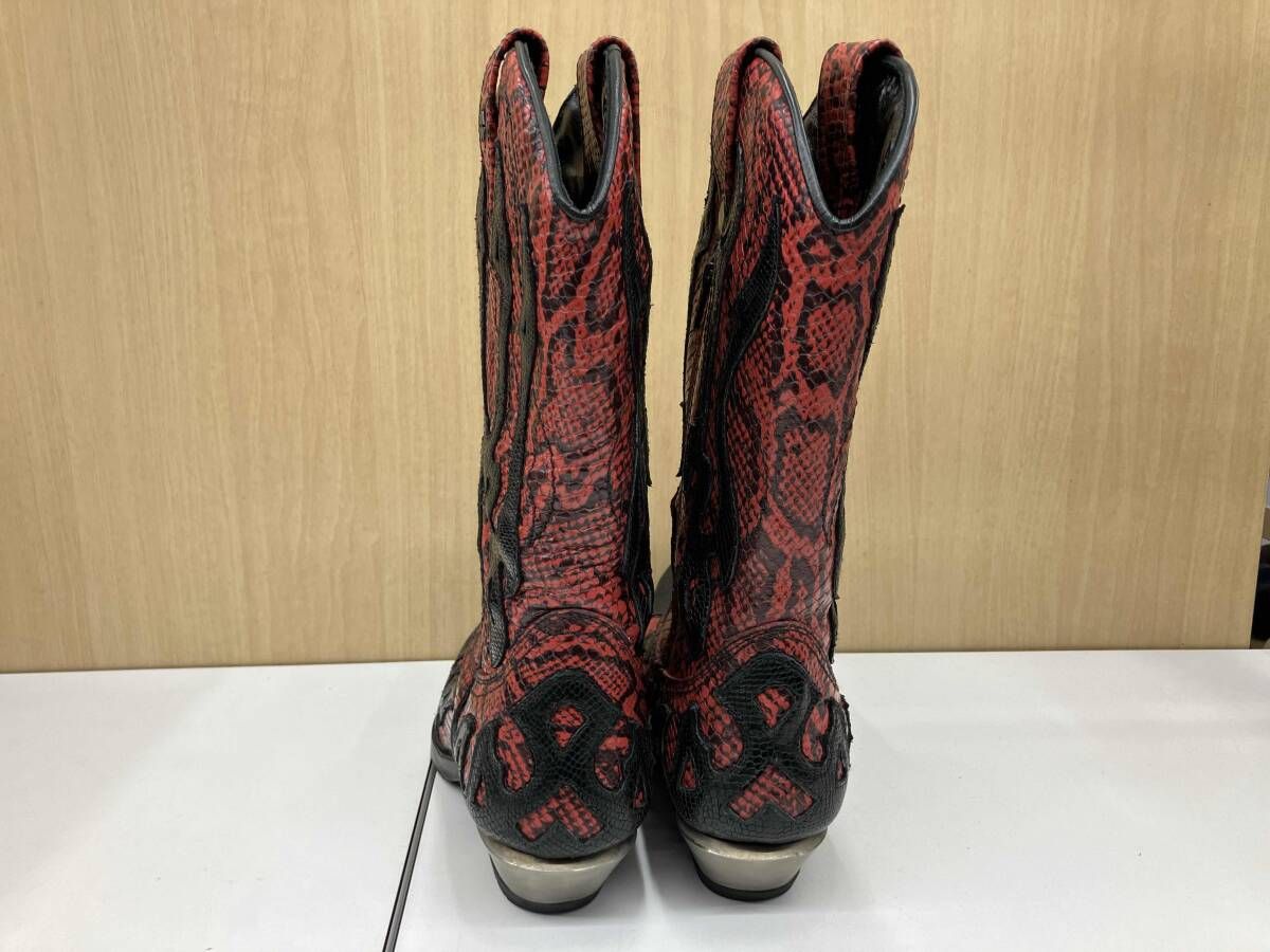 NEW ROCK ニューロック レッド ブラック ウエスタンブーツ BOOT WEST