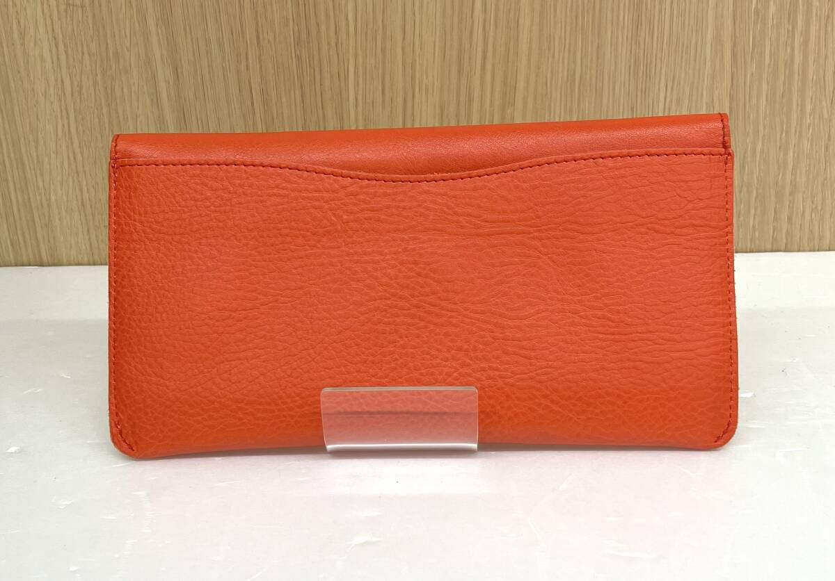 IL BISONTE イルビゾンテ 長財布 本革 イタリア製 薄型 オレンジ 通年